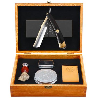 King Arthur Gold 7/8" Straight Razor Kit