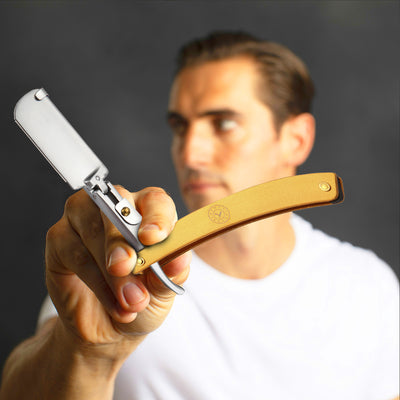  Lucan Shavette Straight Razor | Yellow by Naked Armor sold by Naked Armor Razors