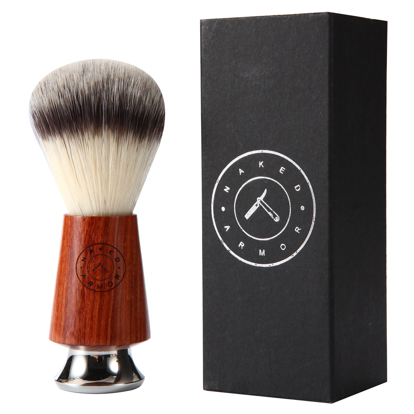  Mahogany Wood Shaving Brush by Naked Armor sold by Naked Armor Razors