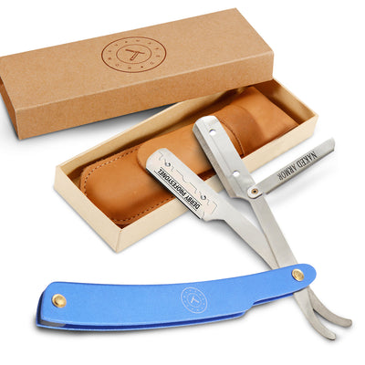  Samson Shavette Straight Razor | Blue by Naked Armor sold by Naked Armor Razors