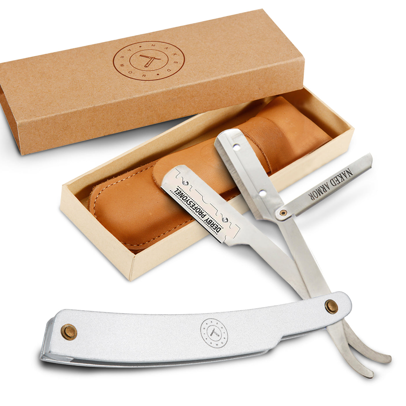  Samson Shavette Straight Razor | Silver by Naked Armor sold by Naked Armor Razors