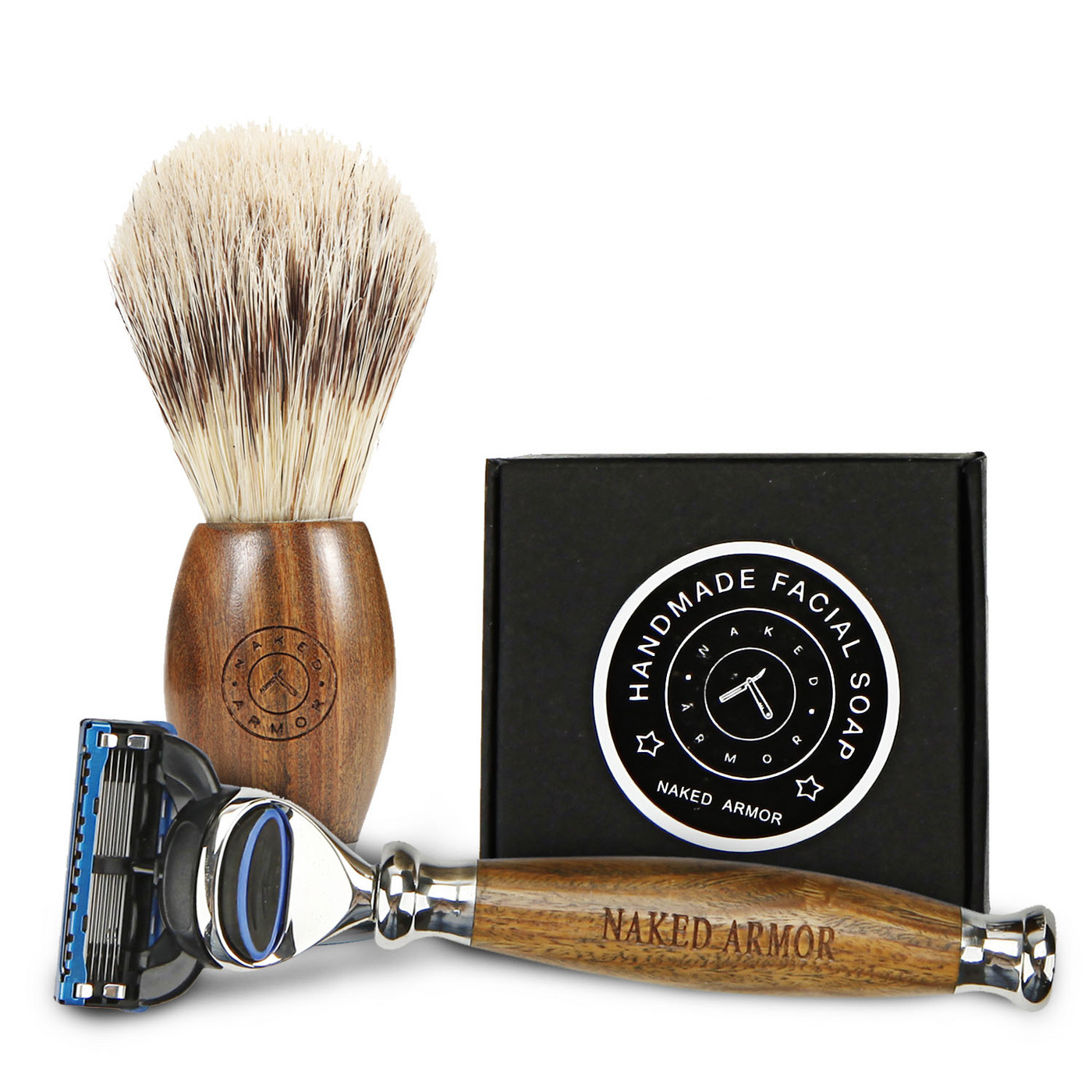  Spartan Sandalwood Shave Kit by Naked Armor sold by Naked Armor Razors