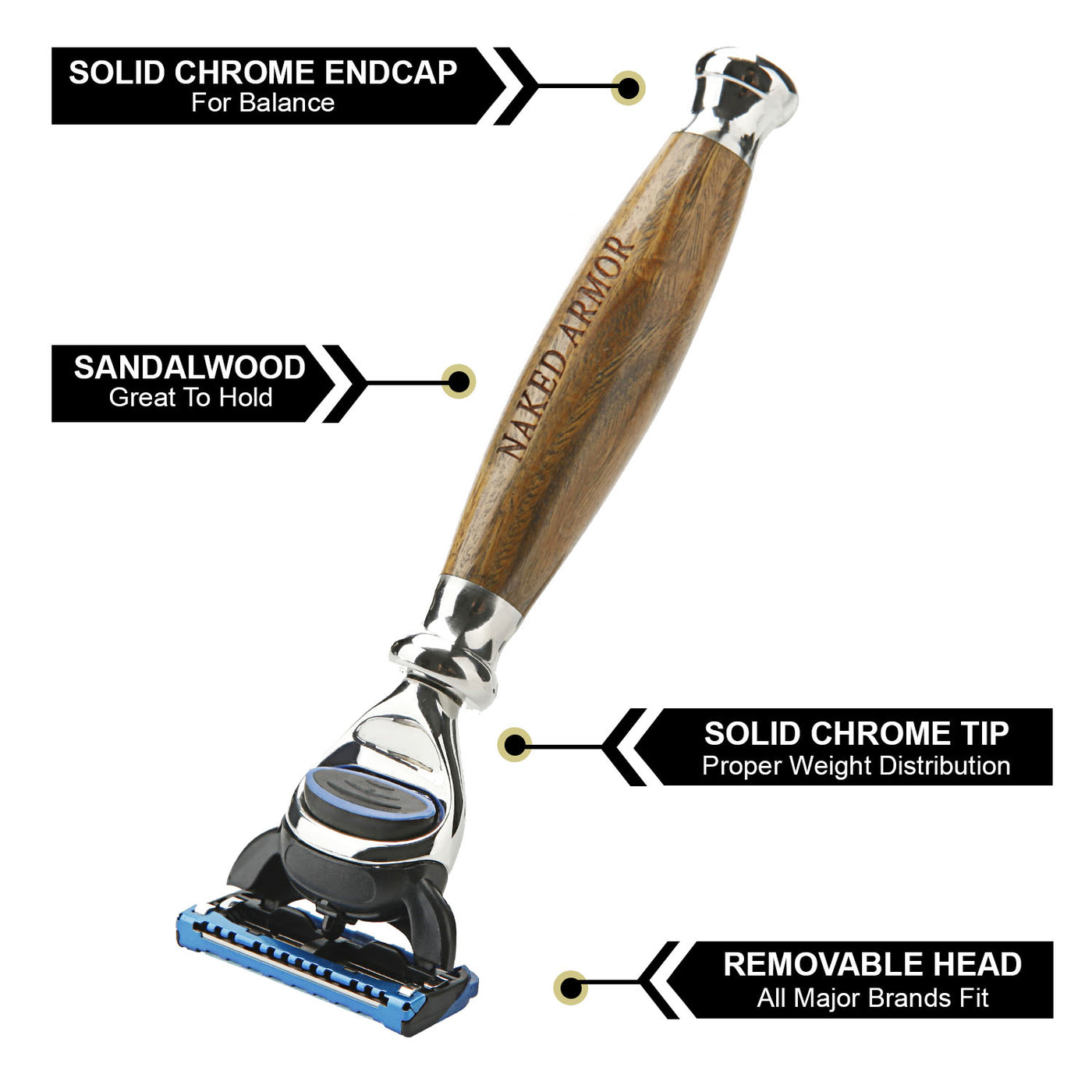  Spartan Sandalwood Shave Kit by Naked Armor sold by Naked Armor Razors