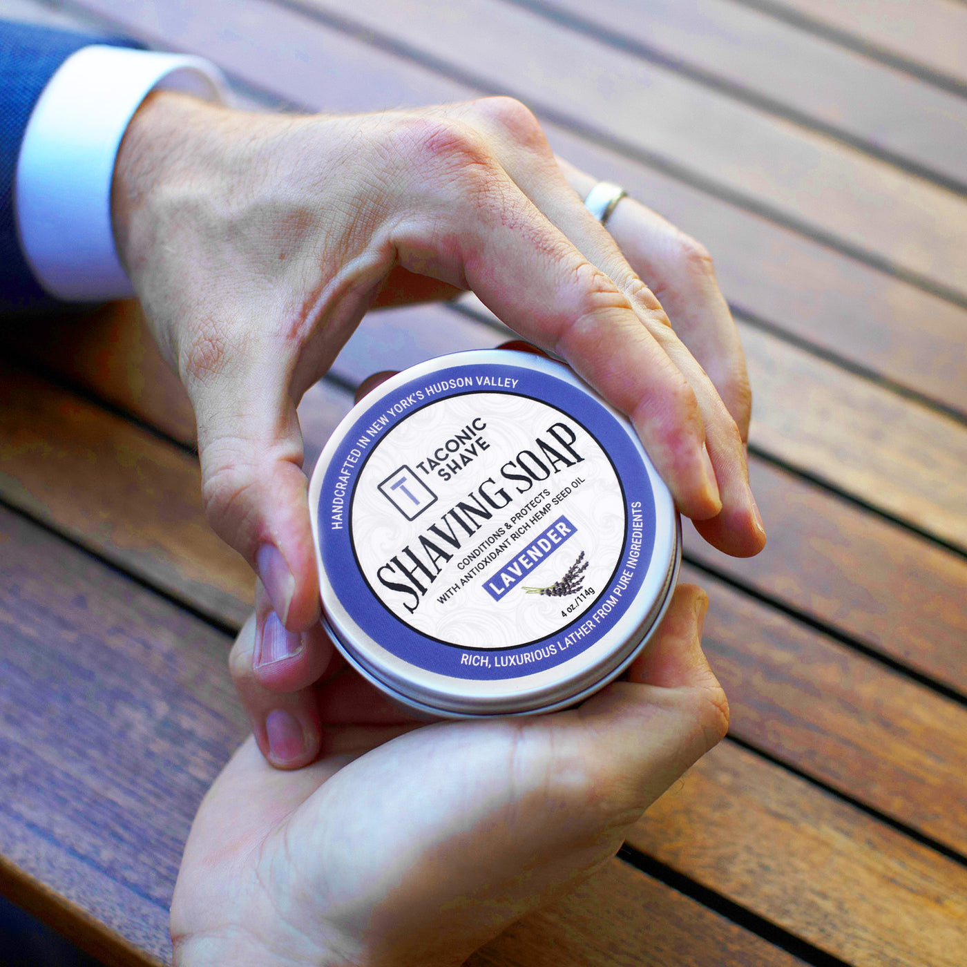  Taconic Shave Hemp & Lavender Shave Soap by Taconic Shave sold by Naked Armor Razors