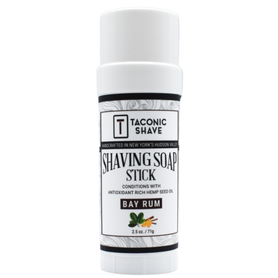 Taconic Shave Hemp & Bay Rum Twist Up Shaving Soap Stick 2.5 oz