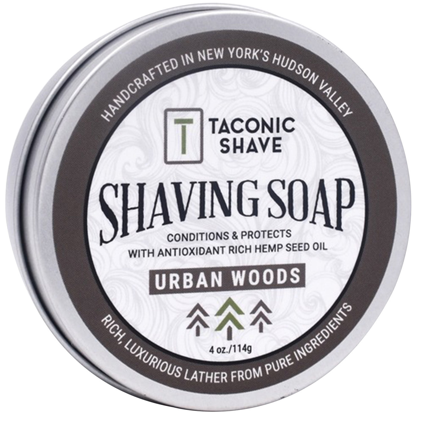 Taconic Shave Hemp & Urban Woods Shaving Soap 4 oz