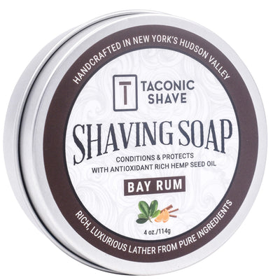  Taconic Shave Hemp & Bay Rum Shave Soap by Taconic Shave sold by Naked Armor Razors