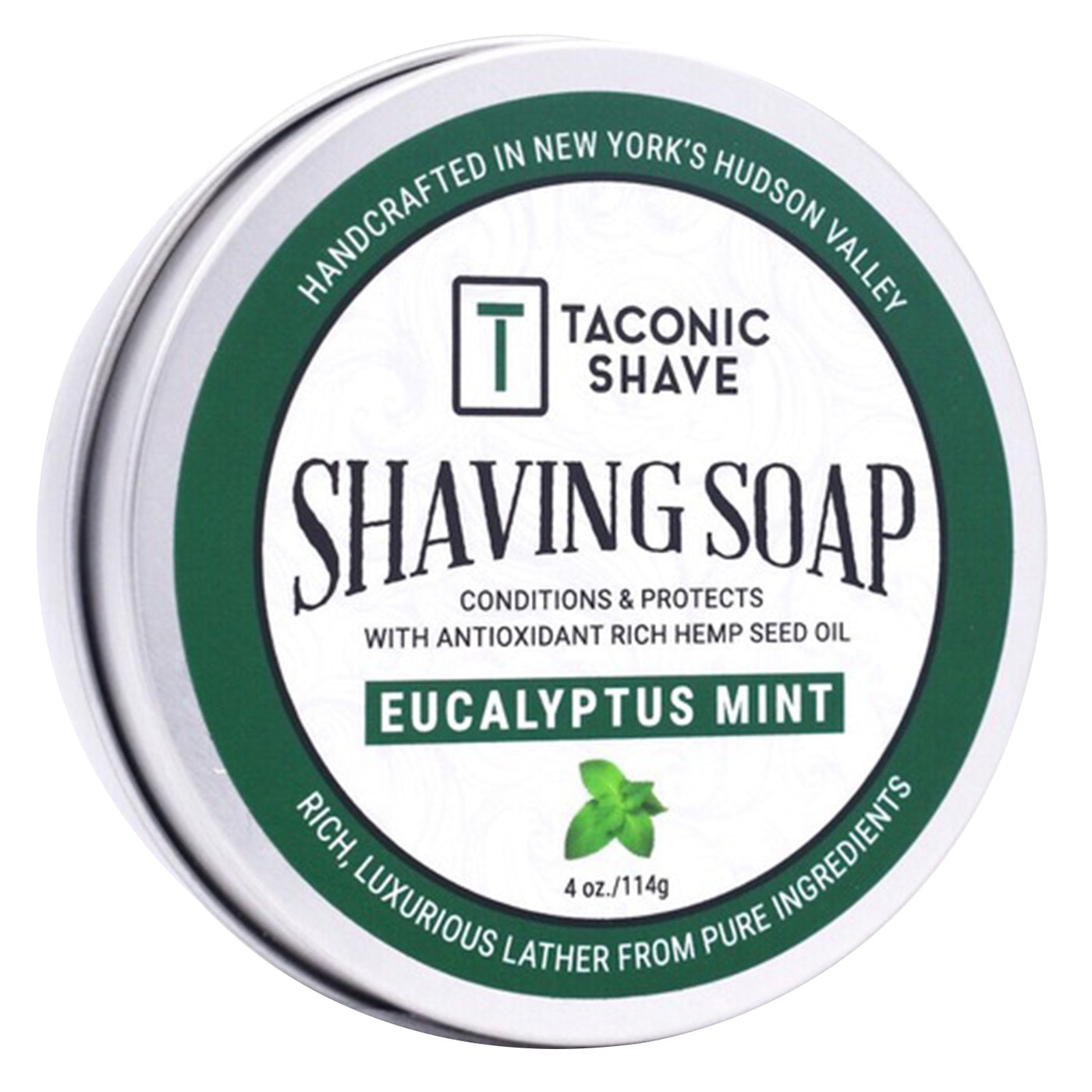  Taconic Shave Hemp & Eucalyptus Mint Shave Soap by Taconic Shave sold by Naked Armor Razors