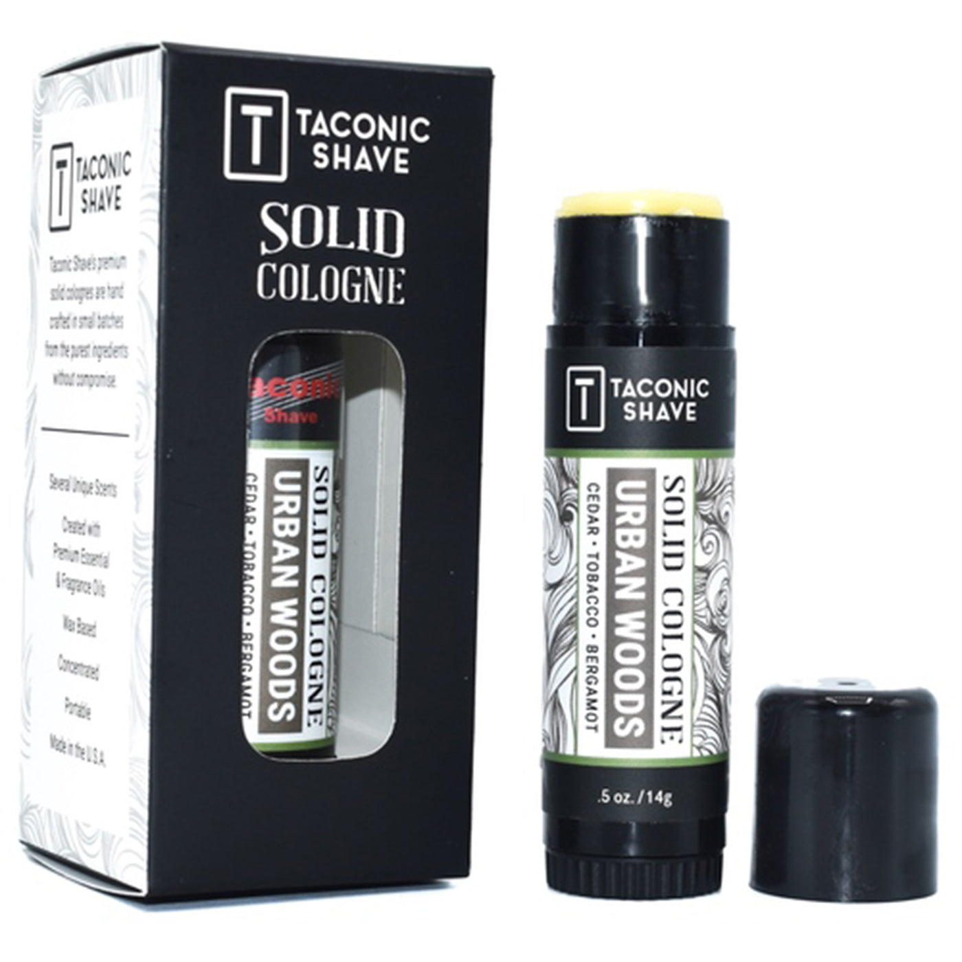 Taconic Shave Urban Woods Wax-Based Solid Cologne 0.5 oz