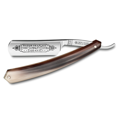Thiers Issard 'Evide Sonnant Extra Garanti' Straight Razor 5/8" Blond Horn Carbon Steel
