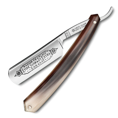 Thiers Issard 'Evide Sonnant Extra Garanti' Straight Razor 5/8" Blond Horn Carbon Steel