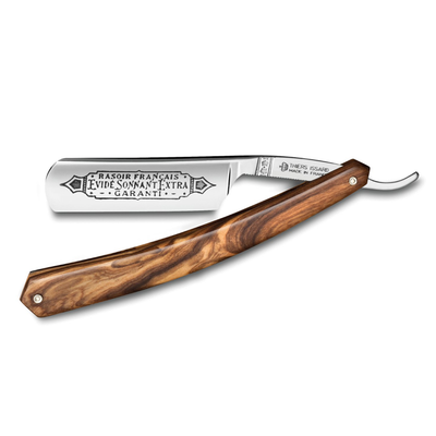 Thiers Issard 'Evide Sonnant Extra Garanti' Straight Razor 6/8" Olivewood Carbon Steel
