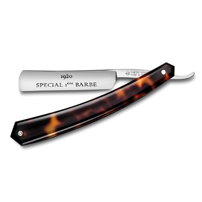 Thiers Issard '1920 Special 1ère Barbe' Straight Razor 4/8" Faux Tortoise Shell Carbon Steel