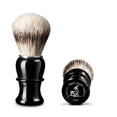 Thiers Issard Black Horn Silvertip Badger Shaving Brush