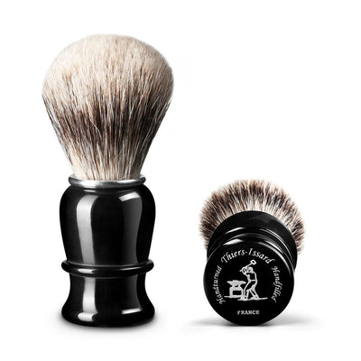 Thiers Issard Black Horn Super Badger Shaving Brush