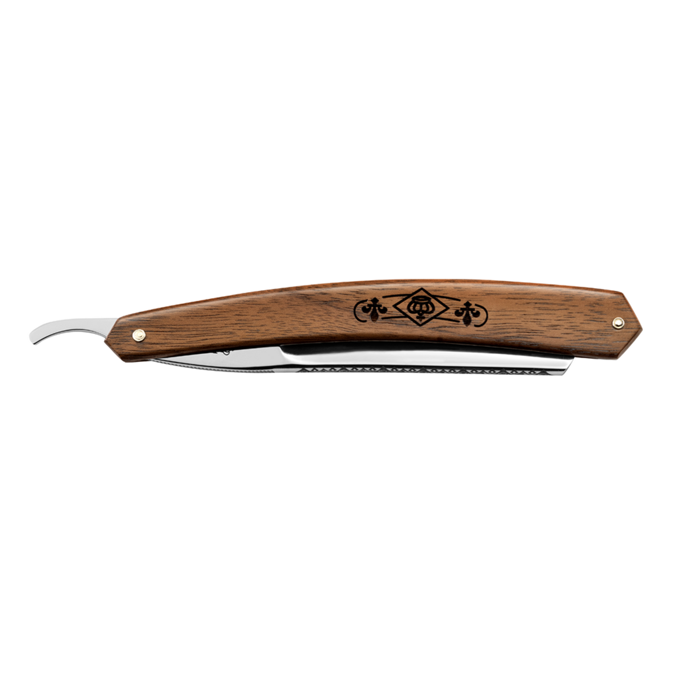 Thiers Issard Fleur De Lys Straight Razor 5/8" Walnut Wood Carbon Steel