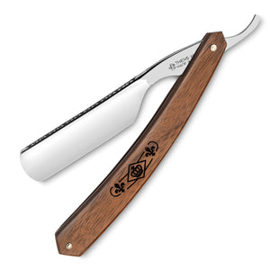 Thiers Issard Fleur De Lys Straight Razor 5/8" Walnut Wood Carbon Steel