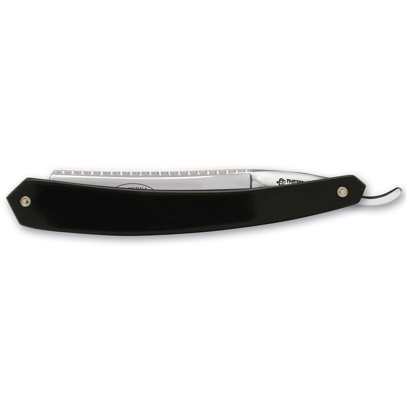 Thiers Issard Historic 'Zebra' Straight Razor 7/8" Ebony Carbon Steel