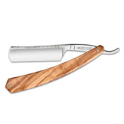 Thiers Issard Historic Forged Olivewood Straight Razor 6/8" Carbon Steel