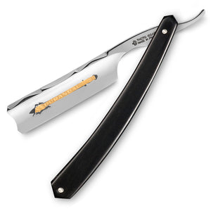 Thiers Issard 'Durandal' Straight Razor 6/8" Ebony Wood Historic Forged Feston Spine Carbon Steel