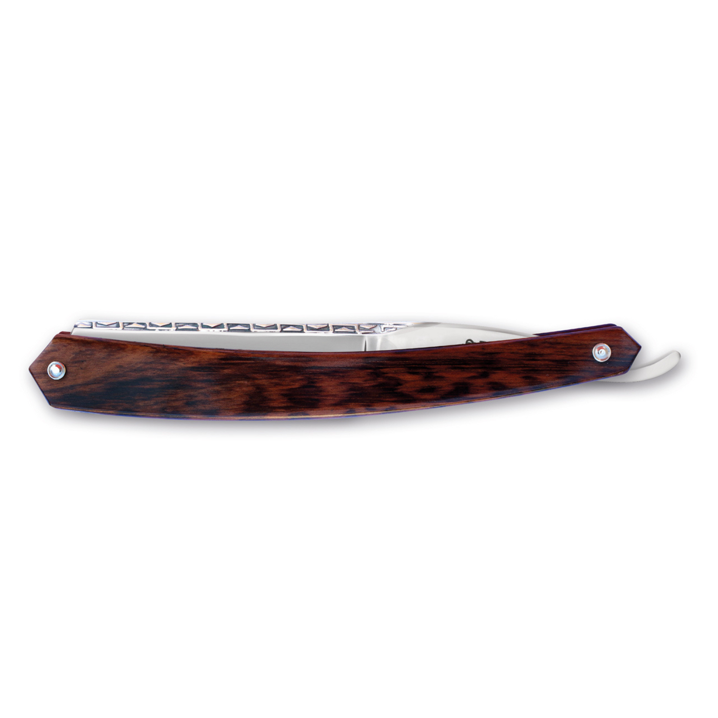 Thiers Issard Historic 'La Legende' Straight Razor 6/8" Pyramid Spine Pattern Snakewood Carbon Steel