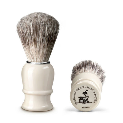 Thiers Issard Ivory Resin Pure Badger Shaving Brush