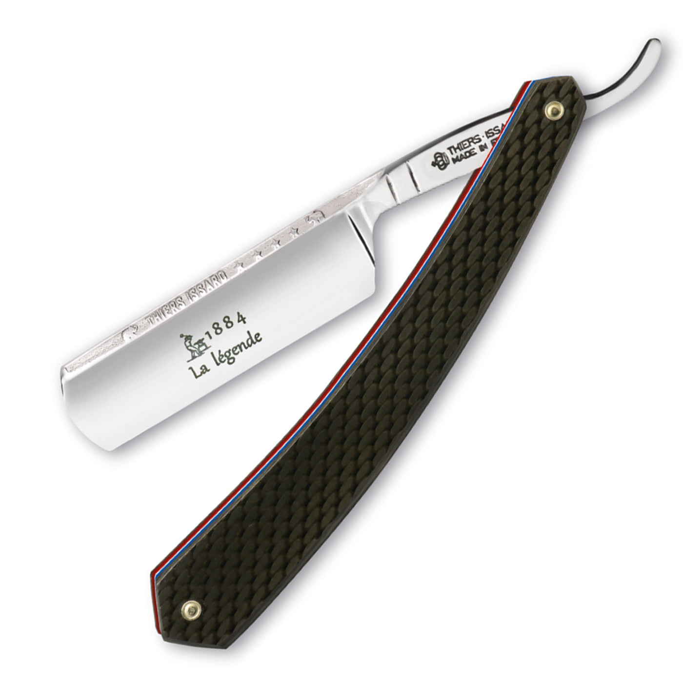 Thiers Issard Historic 'La Legende' Straight Razor 6/8" Carbon Fiber Carbon Steel