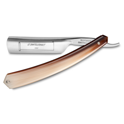 Thiers Issard 275 'Le Chatellerault 1800' Straight Razor 6/8" Blond Horn Carbon Steel - Satin Finish