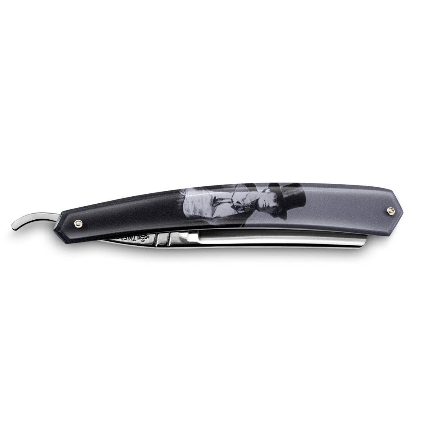 Thiers Issard 'Le Dandy' Straight Razor 5/8" Plexi Plastic with Dandy Inlay Carbon Steel