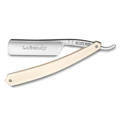 Thiers Issard 275 'Le Dandy' Straight Razor 6/8" White Resin Round Point Carbon Steel