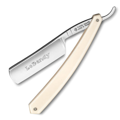 Thiers Issard 275 'Le Dandy' Straight Razor 6/8" White Resin Round Point Carbon Steel