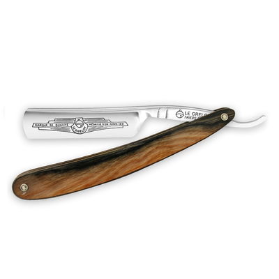 Thiers Issard 'Le Grelot' Straight Razor 5/8" Brown and Black Stamina Carbon Steel