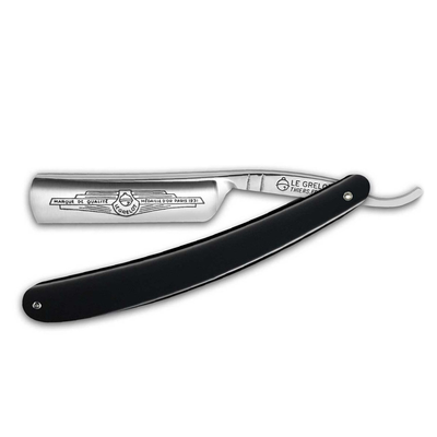 Thiers Issard 'Le Grelot' Straight Razor 6/8" Black Resin Carbon Steel