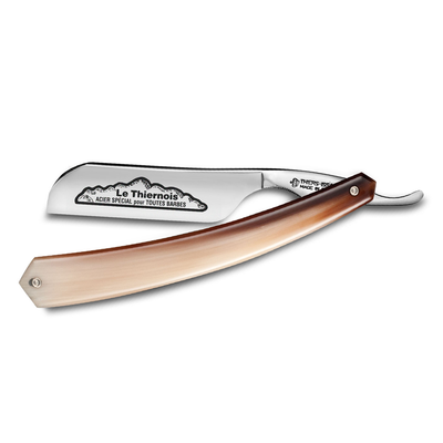Thiers Issard 'Le Thiernois' Straight Razor 7/8" Blond Cow Horn Tip Carbon Steel