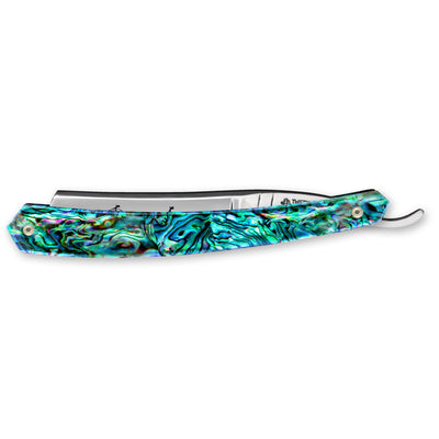 Thiers Issard 'Le Transatlantique' Straight Razor 6/8" 188 Abalone Scales - Carbon Steel - Round Nose