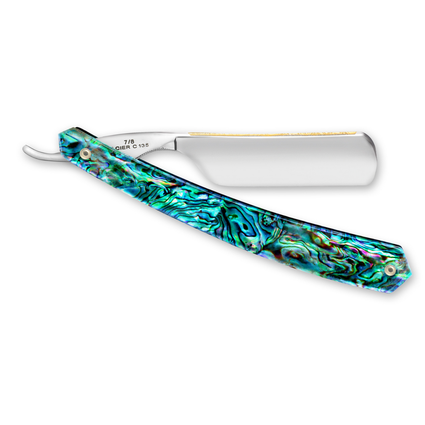 Thiers Issard 'Le Transatlantique' 7/8" Abalone Straight Razor