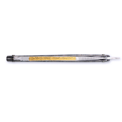 Thiers Issard 'Le Transatlantique' Straight Razor 7/8" 275 Abalone Scales - Carbon Steel - Round Point