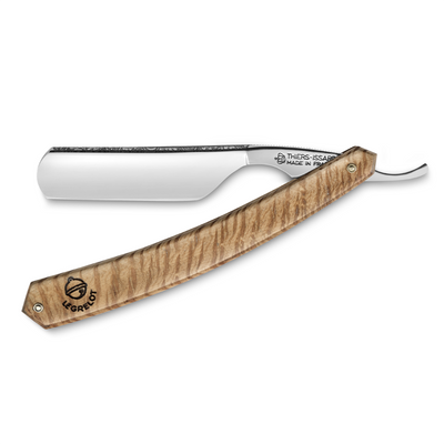 Thiers Issard 'Le Grelot' Straight Razor 5/8" Spotted Oak Carbon Steel