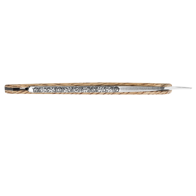 Thiers Issard 'Le Grelot' Straight Razor 5/8" Spotted Oak Carbon Steel