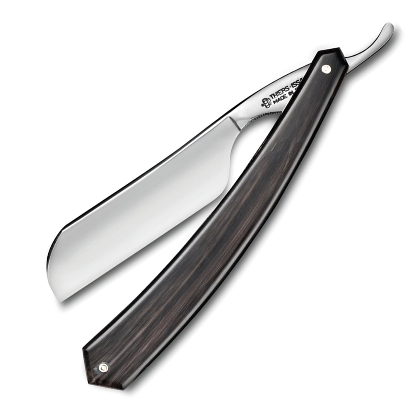 Thiers Issard Luxury Singing 5/8" Black Cow Horn French Point Straight Razor