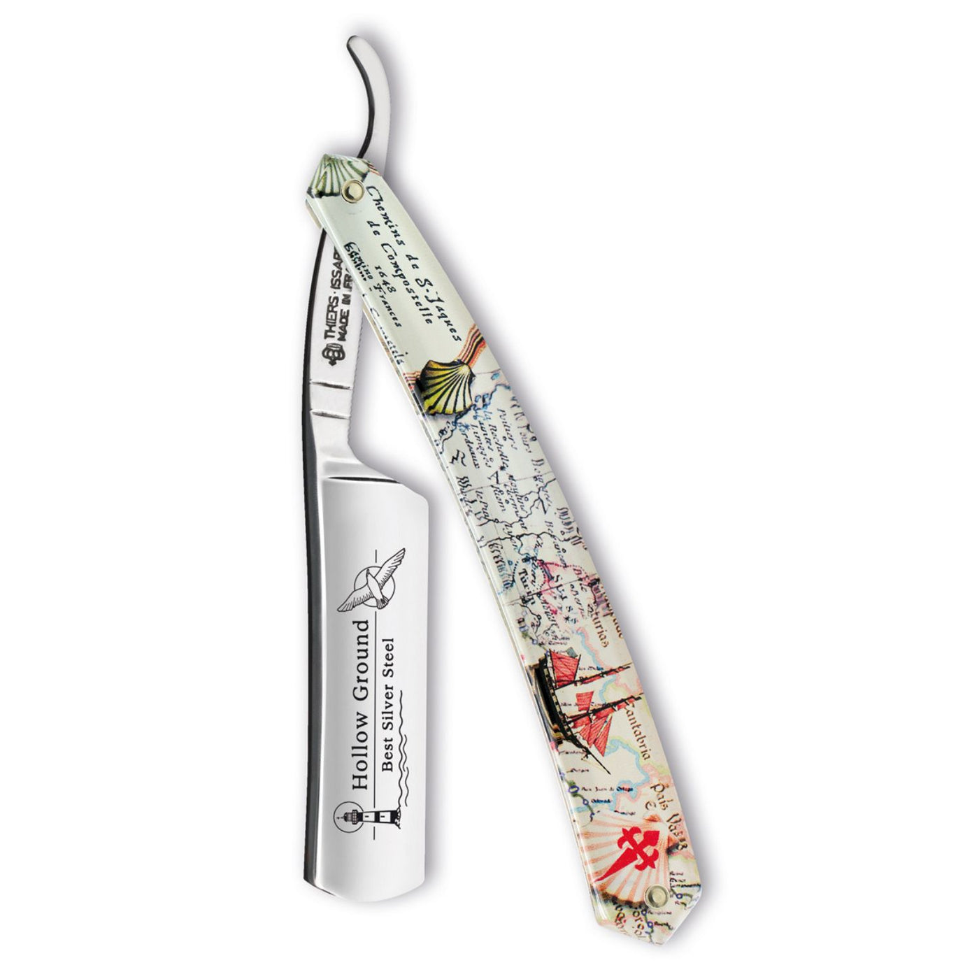 Thiers Issard Santiago De Compostela Straight Razor 5/8" Resin Carbon Steel