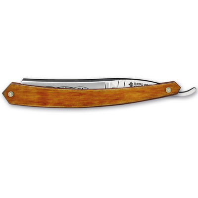 Thiers Issard 'Best Sheffield Silver Steel' Fox and Rooster Straight Razor 6/8" Orange Stamina Carbon Steel
