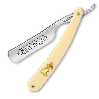 Thiers Issard 'Spartacus' Straight Razor 5/8" White Resin Carbon Steel
