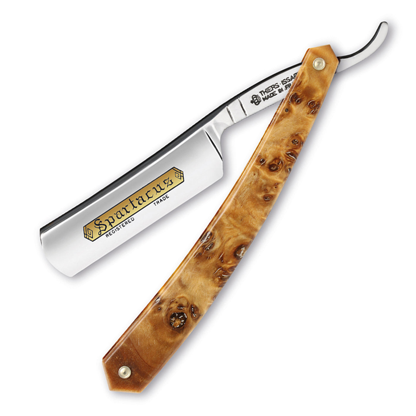 Thiers Issard 'Spartacus' 6/8" Poplar Wood Straight Razor