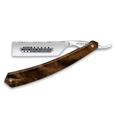 Thiers Issard Historic 'Special Toute Barbes' Straight Razor 7/8" Chocolate Maple Wood Carbon Steel