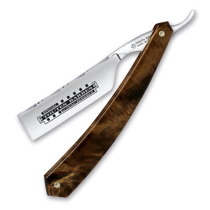 Thiers Issard Historic 'Special Toute Barbes' Straight Razor 7/8" Chocolate Maple Wood Carbon Steel