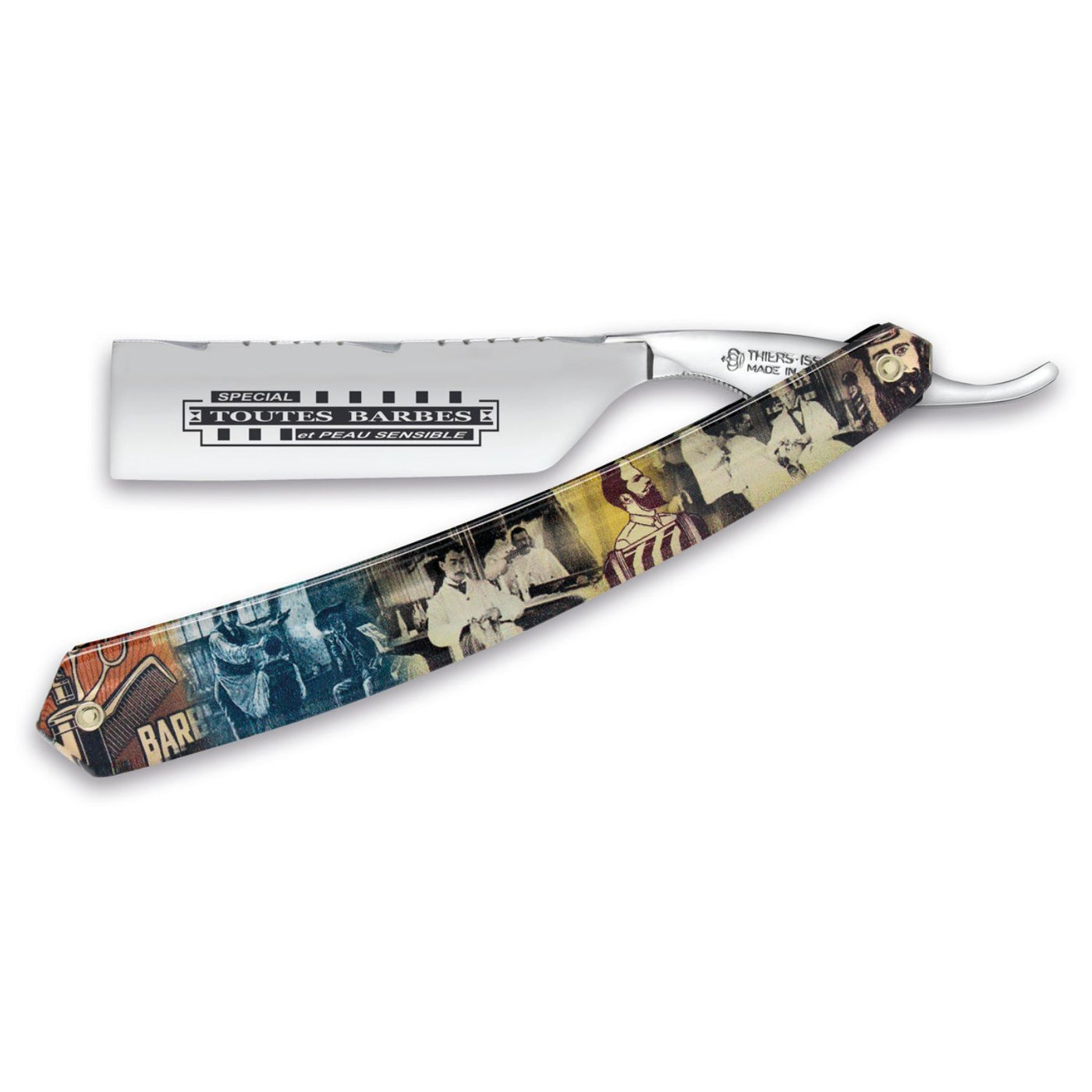Thiers Issard Historic 'Special Toute Barbes' Straight Razor 7/8" Resin Carbon Steel