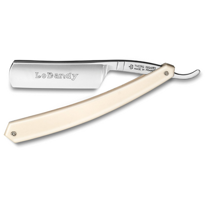 Thiers Issard 275 'Le Dandy' Straight Razor 5/8" White Resin Round Point Carbon Steel
