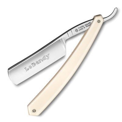 Thiers Issard 275 'Le Dandy' Straight Razor 5/8" White Resin Round Point Carbon Steel