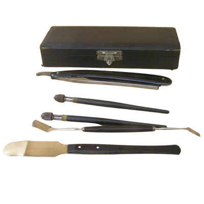  Vintage Trade Mark Silver Steel Straight Razor Set by Naked Armor sold by Naked Armor Razors